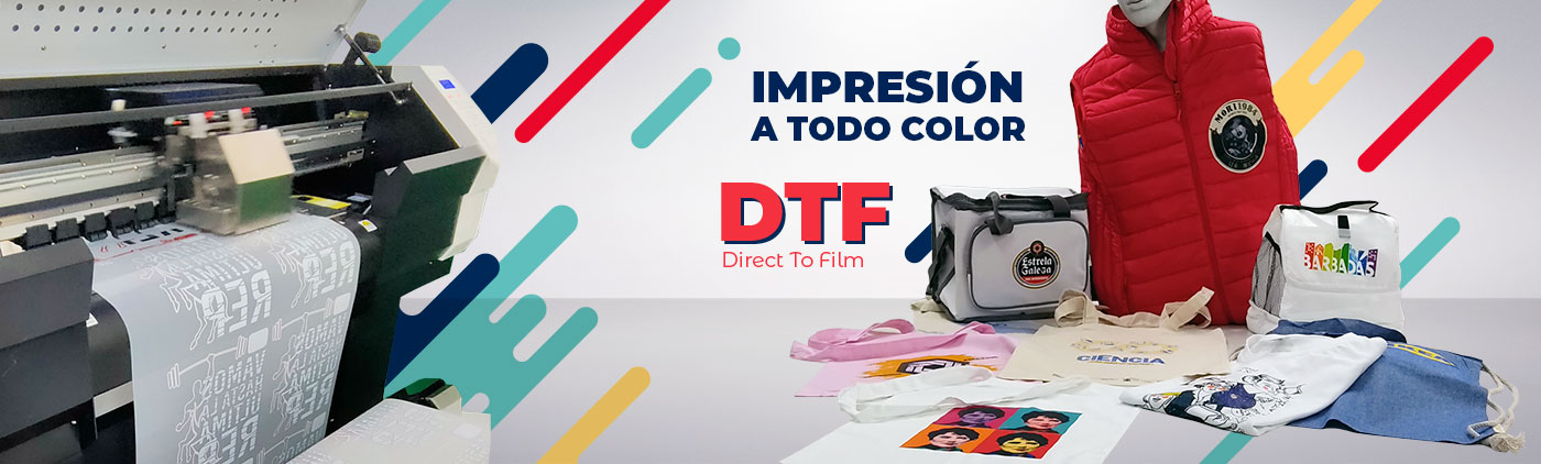 Impresión de transfer DTF a todo color